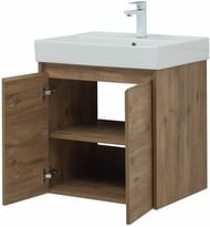 Тумба под раковину Aquanet Nova Lite 60 298849 (576х442х562) подвесная, 2 дверцы, дуб рустикальный