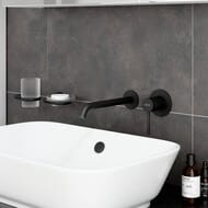 Встраиваемый смеситель для раковины VitrA Minimax Round A4354936EXP однорычажный матовый черный латунь