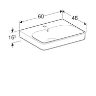Geberit Smyle Square Тумба с раковиной 60 см, белый глянец +Зеркальный шкаф, подсветка 529.352.00.6