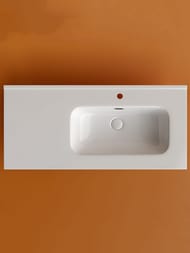 Раковина накладная Ceramicanova Element 1010х465х170 чаша справа,1 отв. под смеситель,белый CN7003R