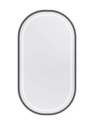 Зеркало Caprigo Контур 550х1000х24 подвесное, овальное, с подсветкой, графит M-359S-SF-019