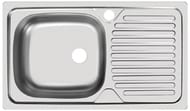 Мойка врезная Ukinox Classic 760х435 матовая нерж. сталь 0,5мм, слив 3 1/2, CLM 760.435 -GT5K 2L