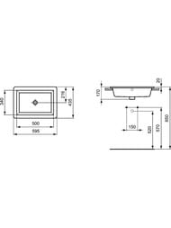 Умывальник Ideal Standard Lux STRADA 595х435х170 K078001