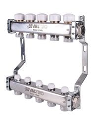 Коллекторная группа VALTEC  4 выхода , 1"х3/4" без расходомеров, нержавеющая сталь VTc.582.EMNX.0604