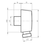 ������ ������� Migliore RICAMBI 1/2"�1/2", ���� ML.RIC-30.254.RA