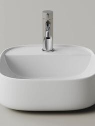Раковина подвесная Ceramicanova Fonte с отверстием под смеситель 420x420x145, белый CN5052