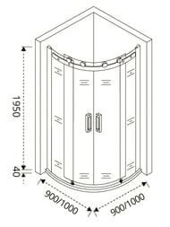 ������ ������� GOOD DOOR BAS ALTAIR R-TD-100-C-CH (100�100) ���������, 2 �����. �����,������ �������