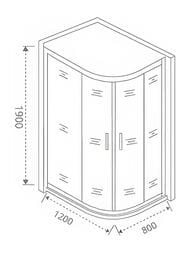 ������ ������� GOOD DOOR BAS COFE R-120-C-B (1200�800�1900) ������ ����������/������� ������ ��00004
