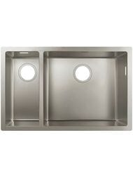 Мойка из нержавеющей стали Hansgrohe S71 43429800 (705х450) под столешницу, сталь — миниатюра 1
