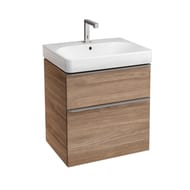 Geberit Smyle Square Тумба с раковиной 60 см, цвет пекан +Зеркальный шкаф, подсветка 529.352.JR.6