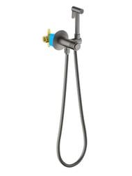 Набор с гигиеническим душем Aquatek Бетта AQ1023BGM встраиваемый, 1 отв., однозахватный, сталь оруж