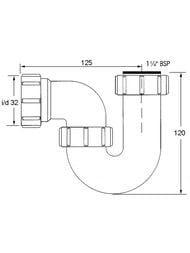����� S-�������� McAlpine (1 1/4"�32��) ��� ����, ��� �������, ������ 120�� MRBD1