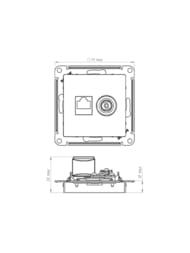 Розетка Systeme Electric ARTGALLERY TV и компьютерная RJ45, двойная, белая GAL000189