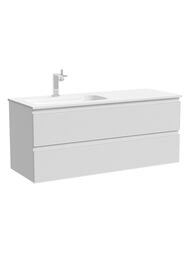 Тумба под раковину Sancos Folk FL120LW 1195х445х500 подвесная, левая, 2 ящика, цвет: Bianco