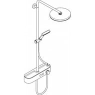 Душевая система Hansgrohe Pulsify Showerpipe 260 1jet с термостатом черный матовый 24220670
