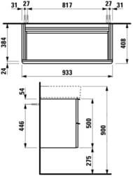 ����� ��� ���������� Laufen SPACE FOR VAL 4.1020.2.160.100.1 (935�410�520) 2 �����, ����� �������