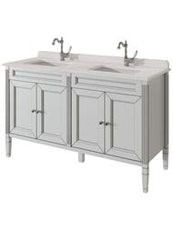 Тумба под раковину Caprigo Альбион Промо 140 grey 1370х905х525 двойная, 4 двери 33323-В077