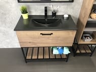 Тумба COMFORTY Бредфорд-90 (910х870х470) напольная, с раковиной, дуб темный 00004148003