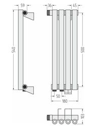 ������� �����-0 ������ �������� 500�180 (4 ����) ����.�����, EU50 ������ �����, 3/4", 00-0320-5004