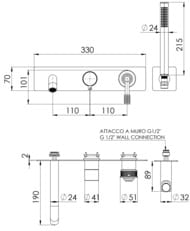 Смеситель для ванны Remer Atelier AL53D2WBXV, сталь — миниатюра 2