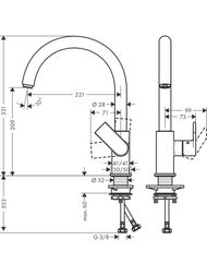 ��������� ��� ����� Hansgrohe Vernis Shape 71871670 ������������, ���������� �����, ������ �������