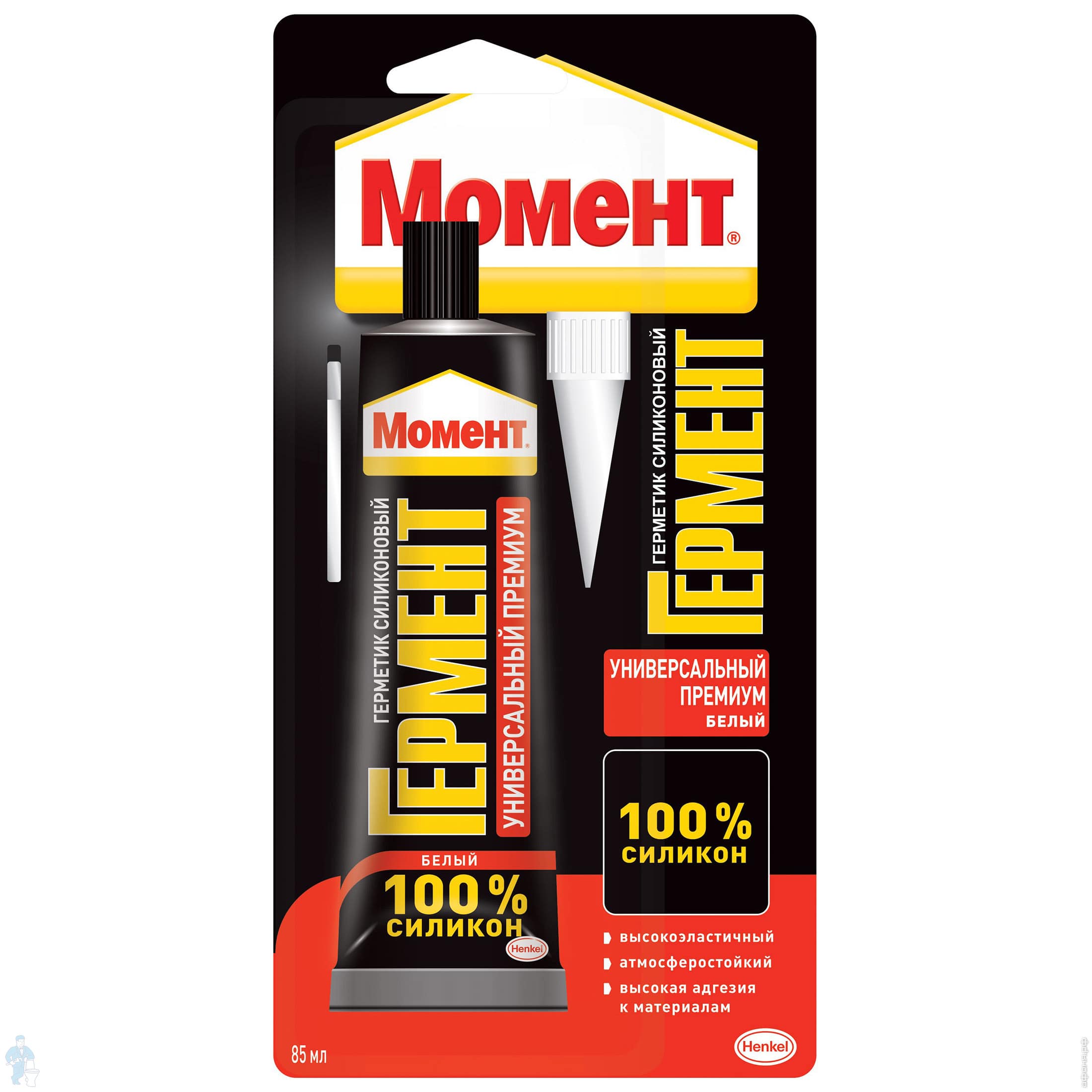 Герметик силиконовый ГЕРМЕНТ Премиум универсальный, белый, 85 мл ...