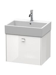 Тумба под раковину Duravit Brioso (584х459х442) подвесная, 1 ящик, белый глянец BR405301022