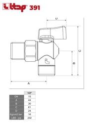 ���� ������� ������� ITAP 391 1/2"�1/2"  ��� ��������