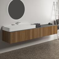 Тумба под раковину Ideal Standard CONCA (2385x505x360) 2 ящика, темный орех T4333Y5