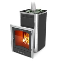 Печь банная ТМФ (TMF) КАЛИНА II Carbon БСЭ ТО антрацит НВ ПРН, большой светопрозрачный экран