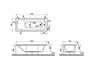 ����� ��������� Vitra Optimum Neo 170x70 ��� ������������ 64530001000