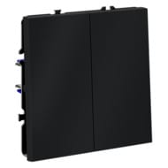 Выключатель двухклавишный Voltum S70 VLS020107, графит