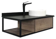 Тумба COMFORTY Лиссабон-95 (945х390х520) подвесная, столеш,. раковина, дуб темный 00-00006558
