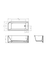 Ванна акриловая BelBagno BB712-1700-730-L (1700х730х580) угловая, левая, белый