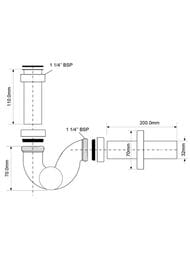 ����� P-�������� McAlpine (1 1/4"�32��) �����.����� 32��, ����������, ������. ������ MRP3220-CB-NW