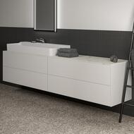 Тумба под раковину Ideal Standard CONCA (2385x505x540) 4 ящика, белый матовый лак T4336Y1