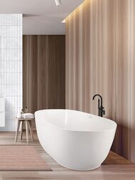Ванна акриловая BelBagno BB413-1700-800-MATT 1700x800x610 отдельностоящая, овальная,  белый
