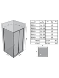 ������� ������ RAVAK BLIX BLPS-80 (770-790�1900) ������, ���������+Grape