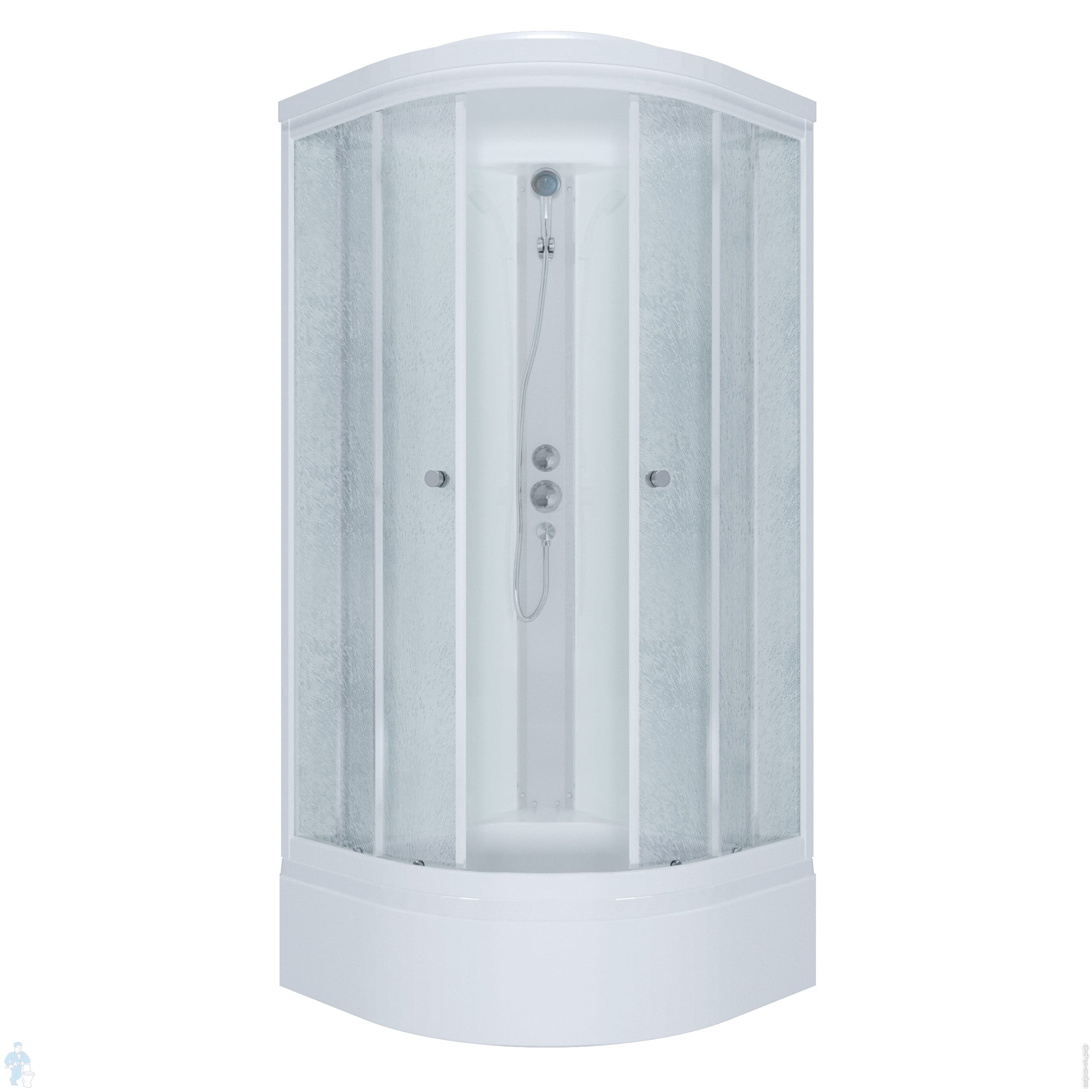 Душевая кабина Triton Риф В (90х90) 1/4 круга, средний поддон, стекло ...