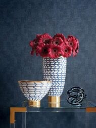 Обои виниловые на флизелине Thibaut Texture Resource V (0,673х8,23) синие T57115 (рулон)
