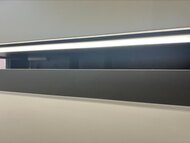 Уценка! Тумба с раковиной Duravit Happy D.2 Plus 1300х408х550 2 ящ., подсветка, цвет: серый матовый