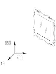 Зеркало Caprigo Венеция 80 bianco 750х850х19 11930-В031G