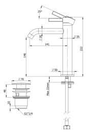 Смеситель для раковины Remer Metrica MC10ACC, хром — миниатюра 2