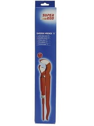 Ключ трубный Super Ego S 1.1/2", шведка, сталь, наклон угла губок 45°,  145150000