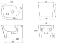 ���� ��������� BelBagno Albano 365�500�305 �������, ��������� ��� ���������, ����� BB120BH