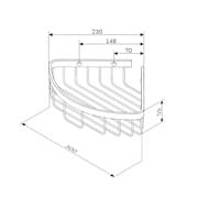 Корзина для душа AM.PM Sense L угловая, черная A7452122