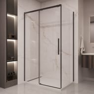Душевой уголок Vincea Stella 1100х900х2000 VSR-1ST9011CLB прямоугольный, черный — миниатюра 1