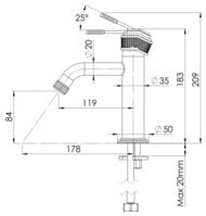 Смеситель для раковины Remer Atelier AL12BO, белый матовый — миниатюра 2