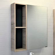 Зеркало-шкаф COMFORTY Порто-75 (715х800х145) подвесной, дуб дымчатый 00-00009234