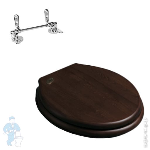 Сиденье для унитаза Simas LONDRA с микролифтом, орех/хром LO008S noce ...